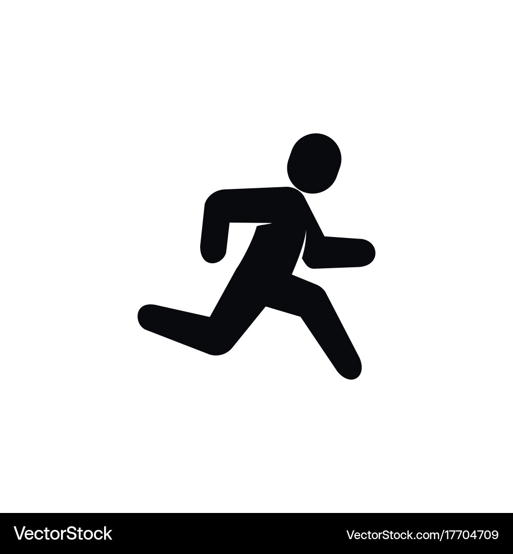 Isolated exercise icon jogging element can vector image