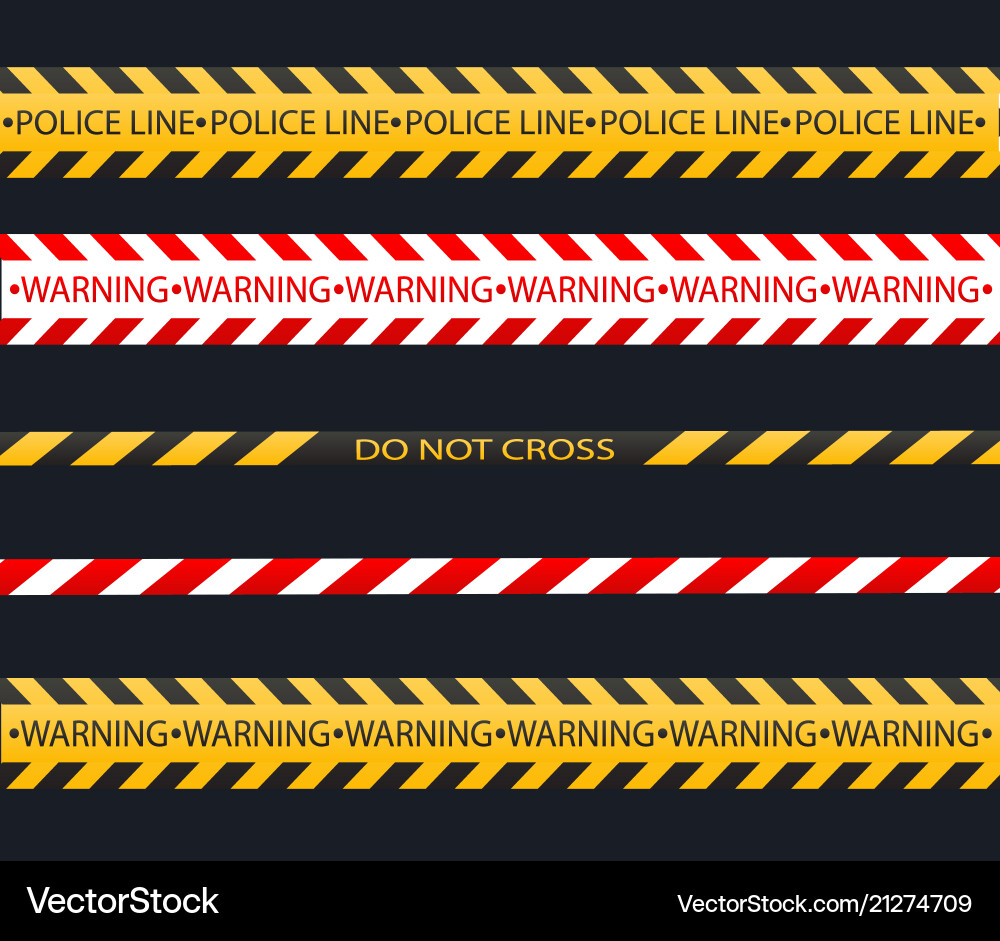 Isolated lines of insulation realistic warning vector image