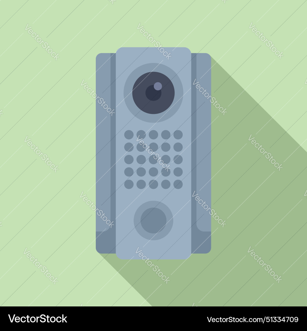 Modern intercom system icon on green background Modern intercom system icon on green background vector image