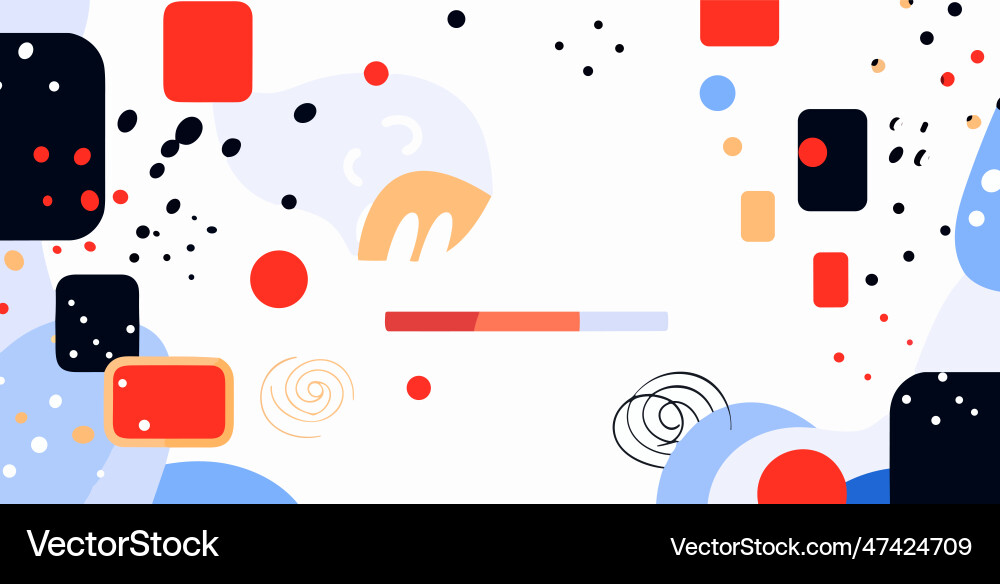 Pattern with abstract shapes vector image