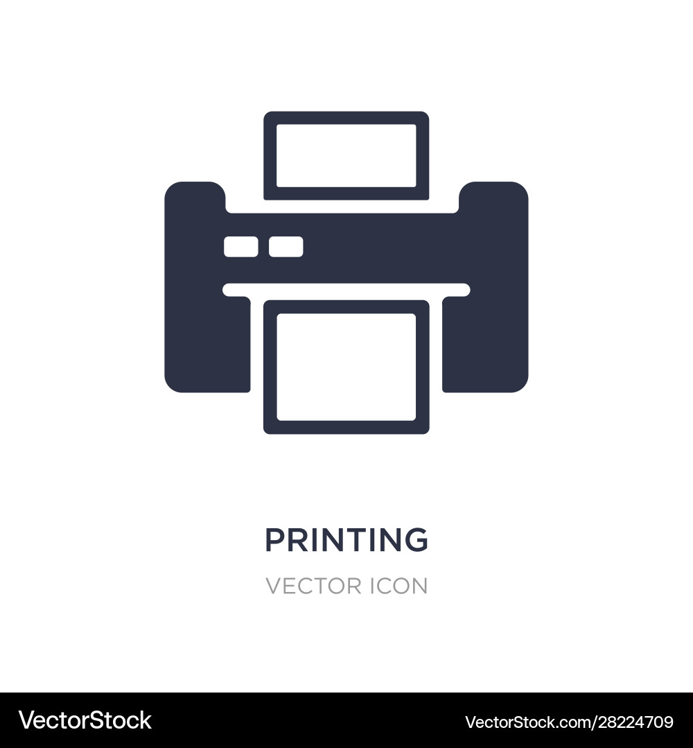 Printing icon on white background simple element Vector Image