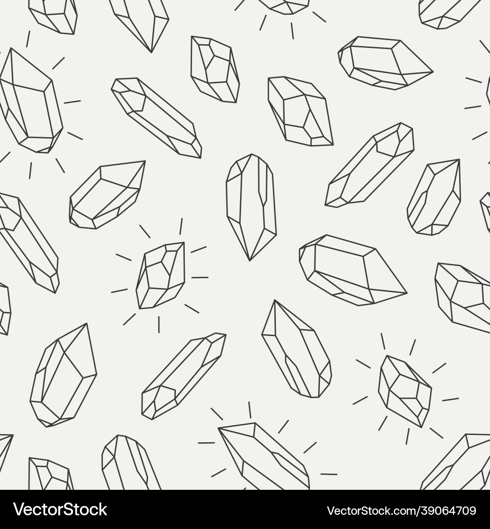 Seamless pattern with simple crystal shapes Vector Image