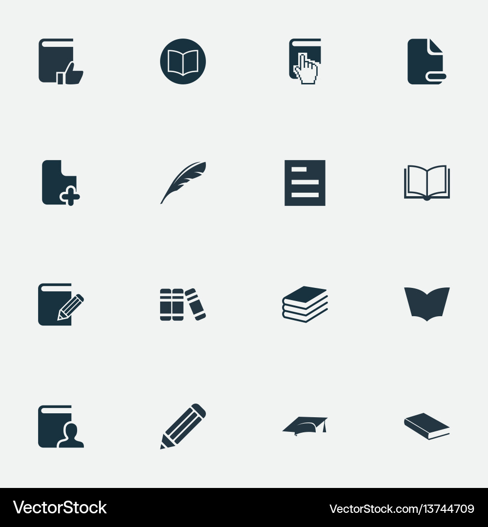 Set of simple knowledge icons Set of simple knowledge icons vector image