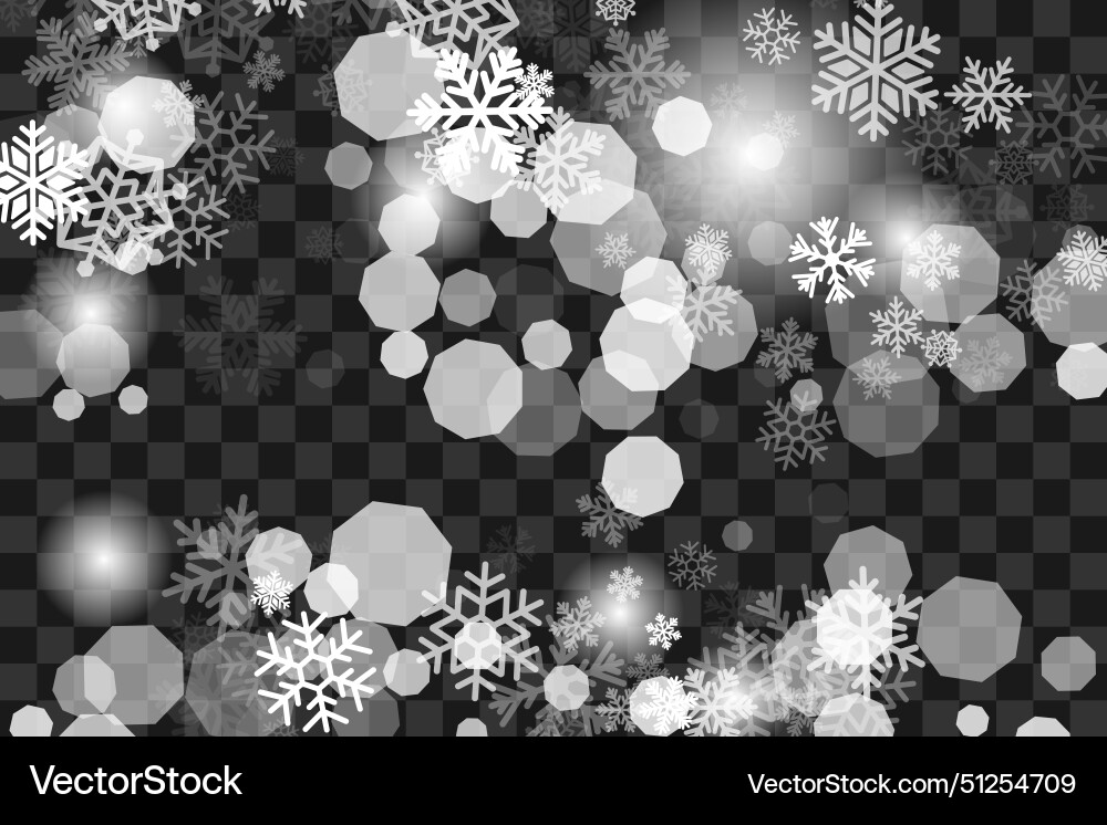 Snowfall transparent decoration texture Royalty Free Vector