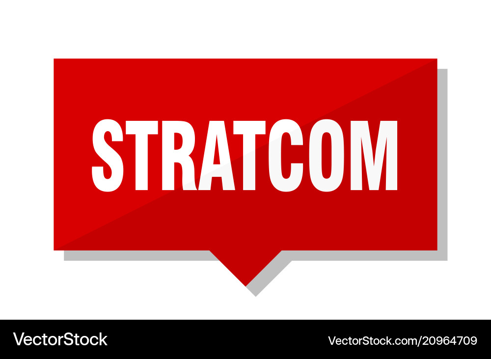 Stratcom red tag vector image