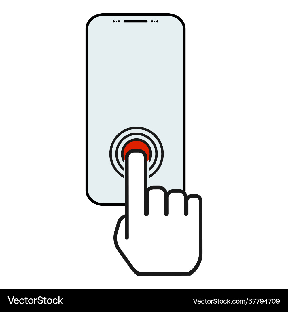 Touch screen icon for app website ui etc click vector image