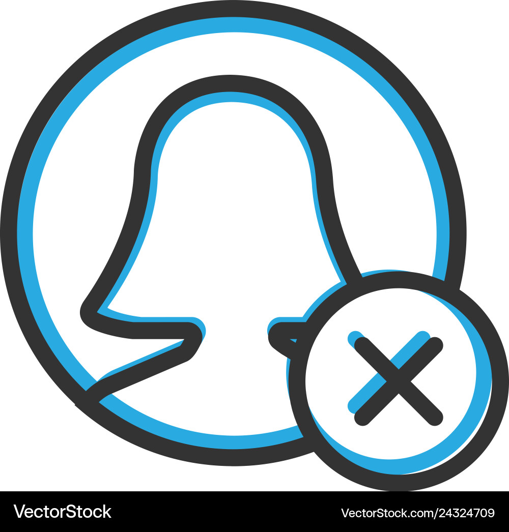 User icon design interaction line Vector Image