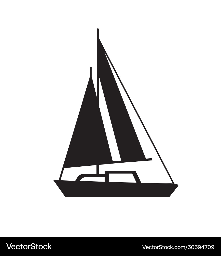 Yacht Schiff Objekt Lustschiff Silhouette Yacht Schiff Objekt Lustschiff Silhouette Vektorbild