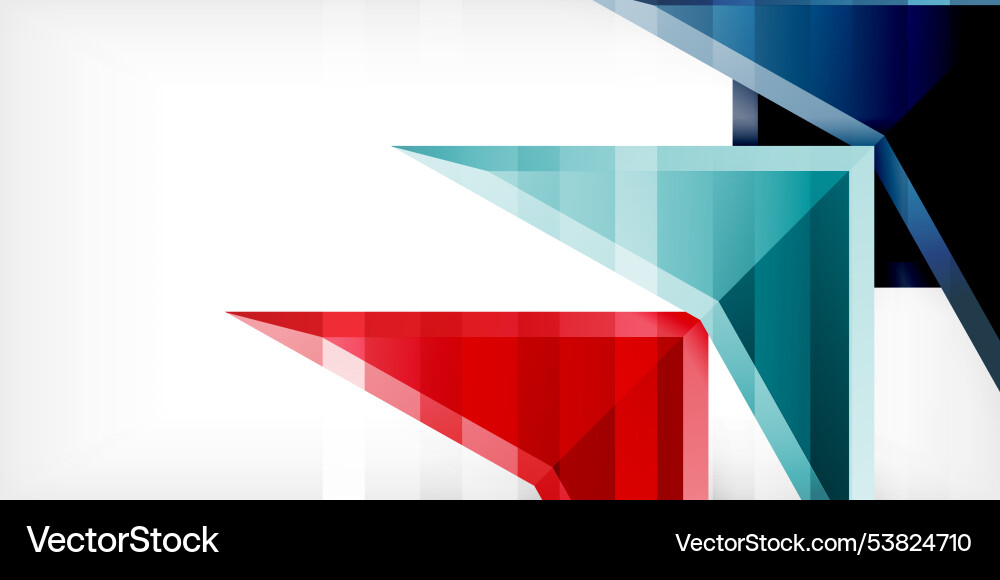 Abstract background color triangles and arrows Vector Image