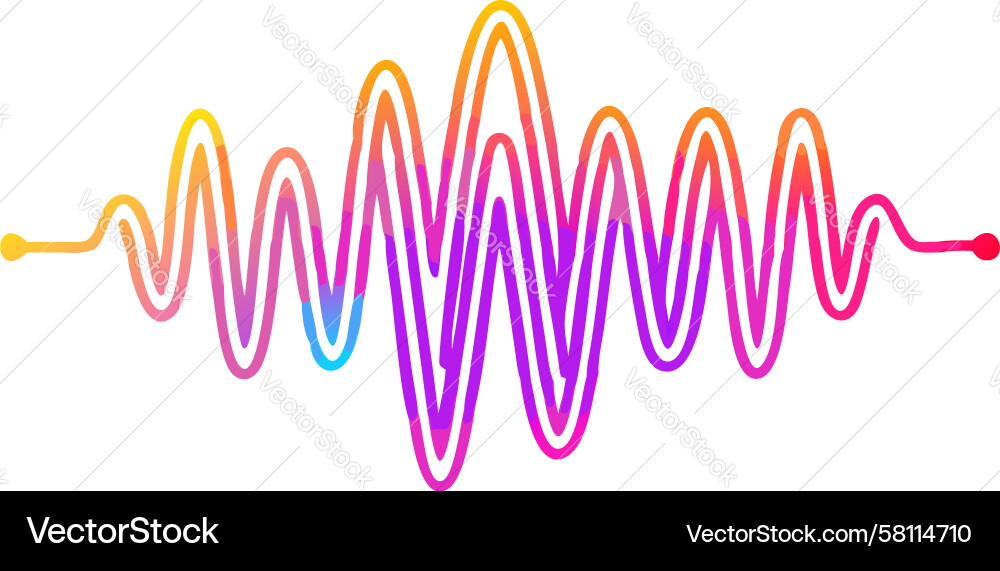 Abstract Sound Frequency Pattern Vector Image
