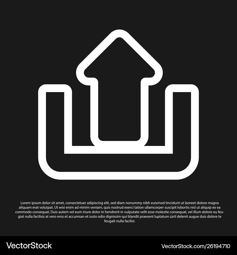 Black upload icon isolated on background up Black upload icon isolated on background up Vector Image