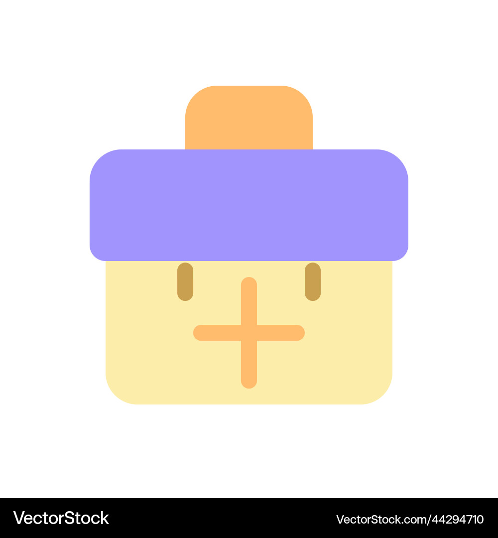 Briefcase with plus pixel perfect flat gradient Briefcase with plus pixel perfect flat gradient Vector Image