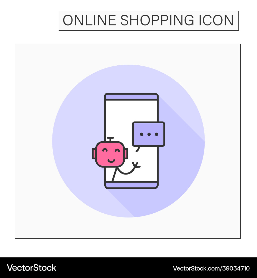 Chatbot color icon Chatbot color icon vector image