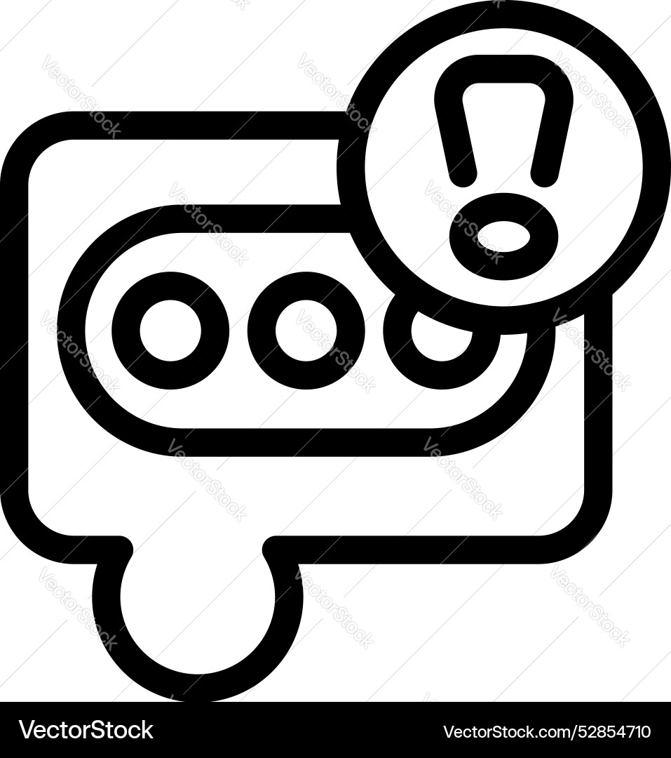 Extension cord showing warning sign Vector Image
