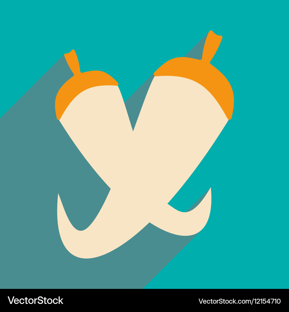 Flat with shadow icon and mobile application Vector Image