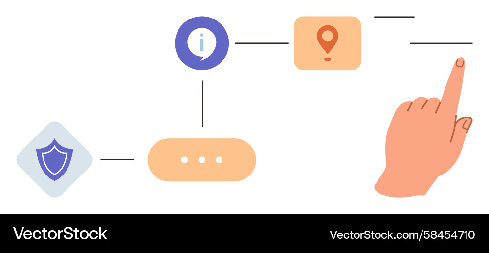 Interactive Navigation Flowchart Vector Image
