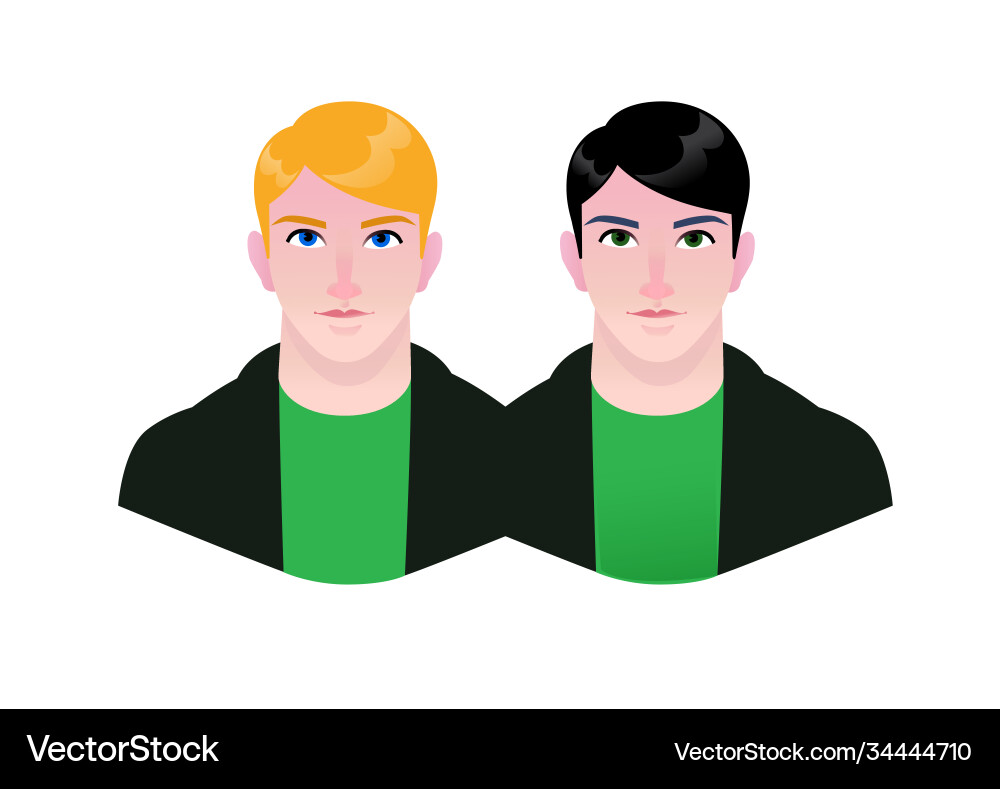 Junge Leute Cartoon Paar Hipster Männer Junge Leute Cartoon Paar Hipster Männer vektorbild