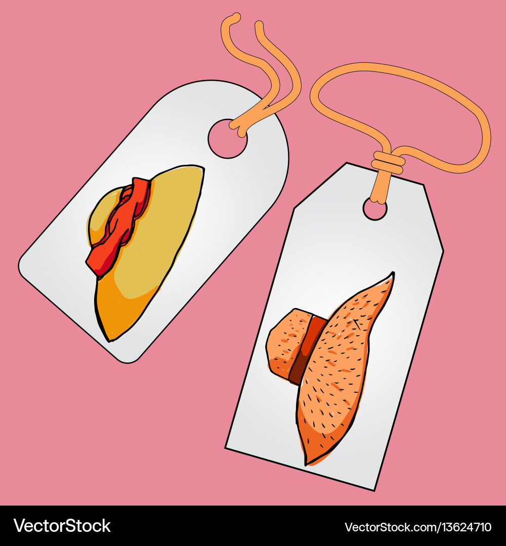Label badge price tag with the image Label badge price tag with the image vector image