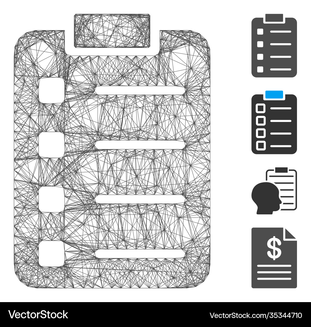Linear list pad mesh Linear list pad mesh vector image