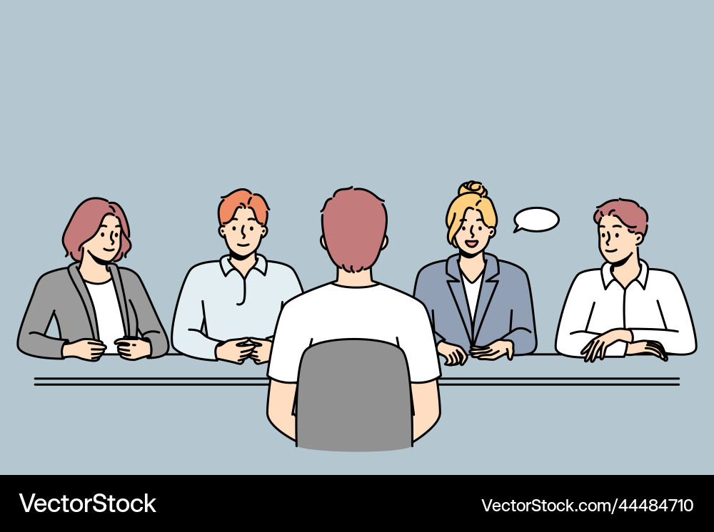Man in Office Interview vector image