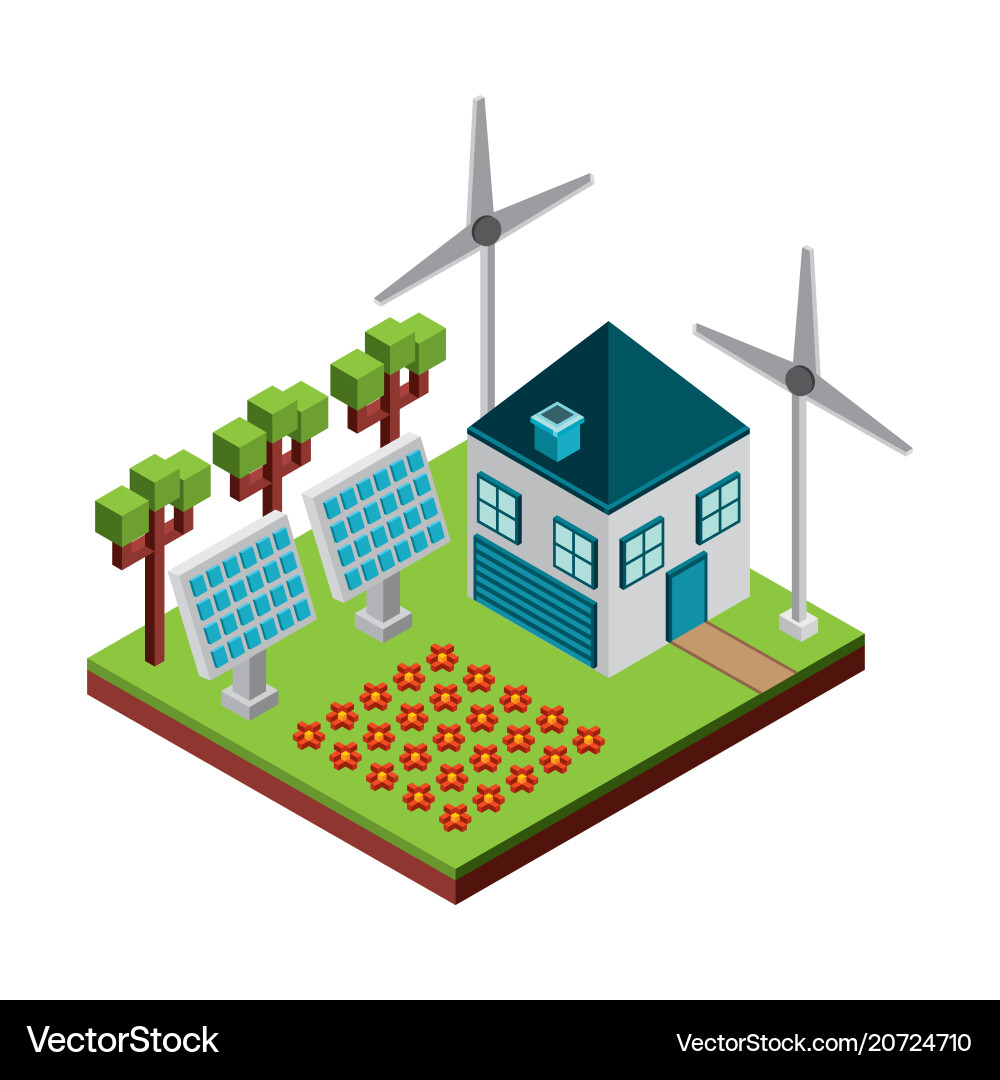 Nature in pixels design Vector Image