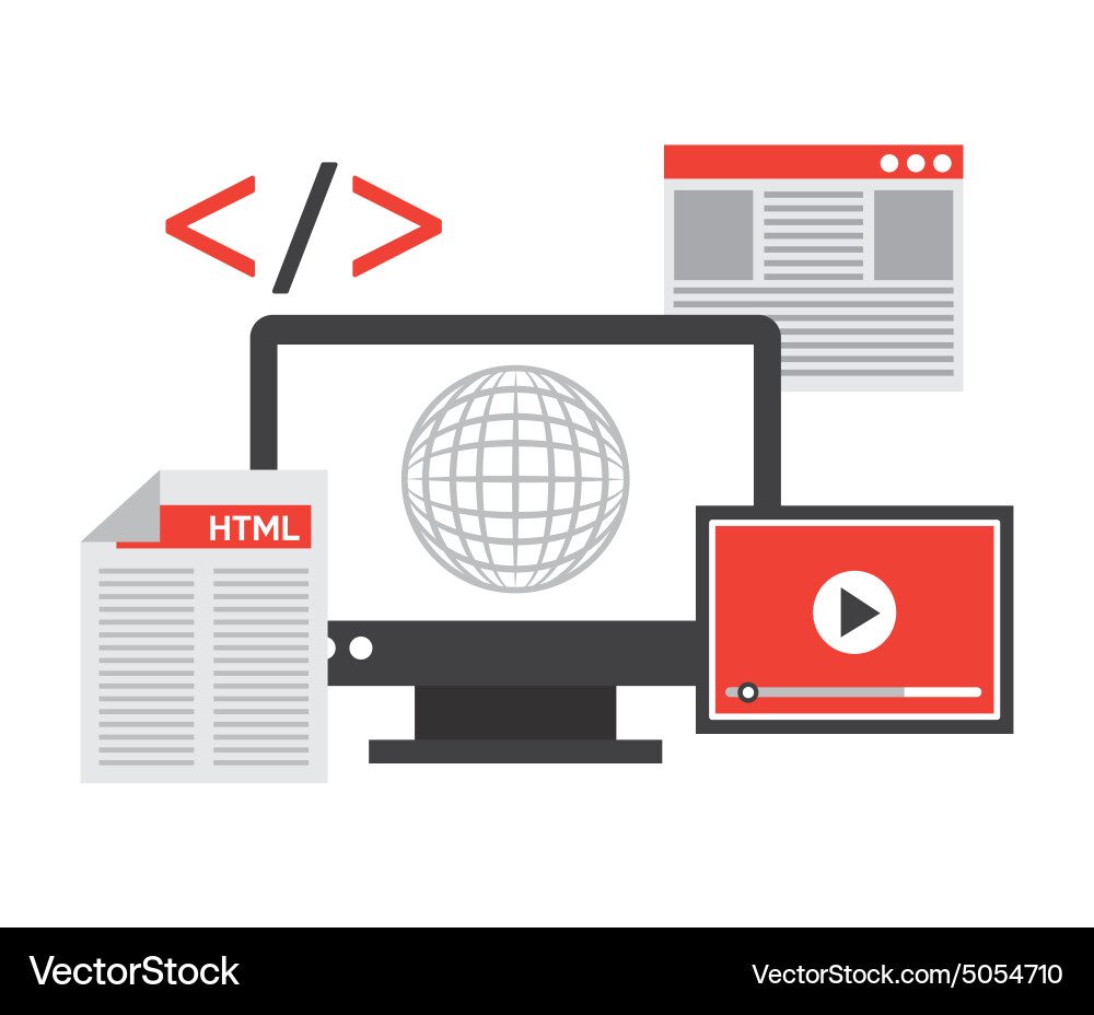 Programming software vector image