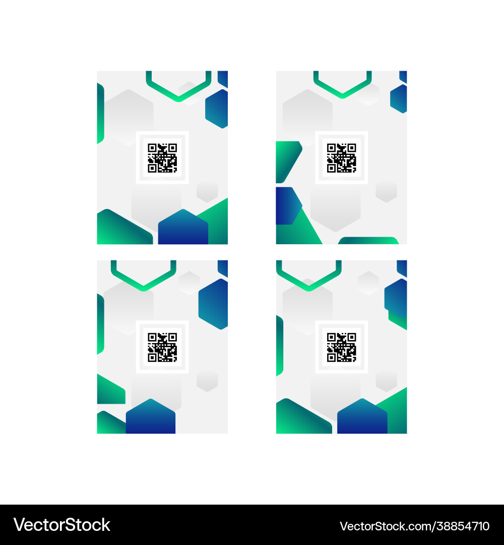 Qr code label set modern concept design collection vector image