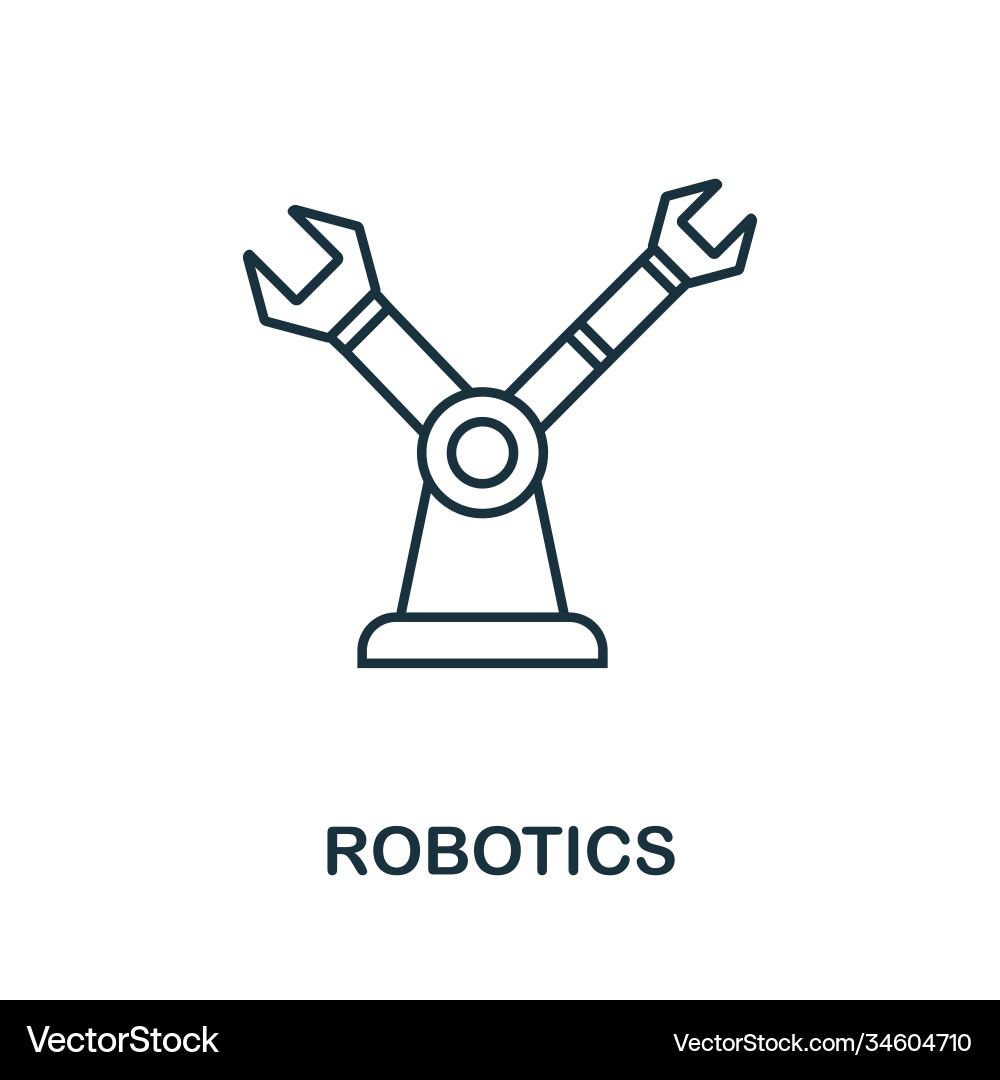 Robotics line icon simple element from digital vector image