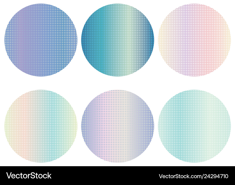 Round background pattern set vector image