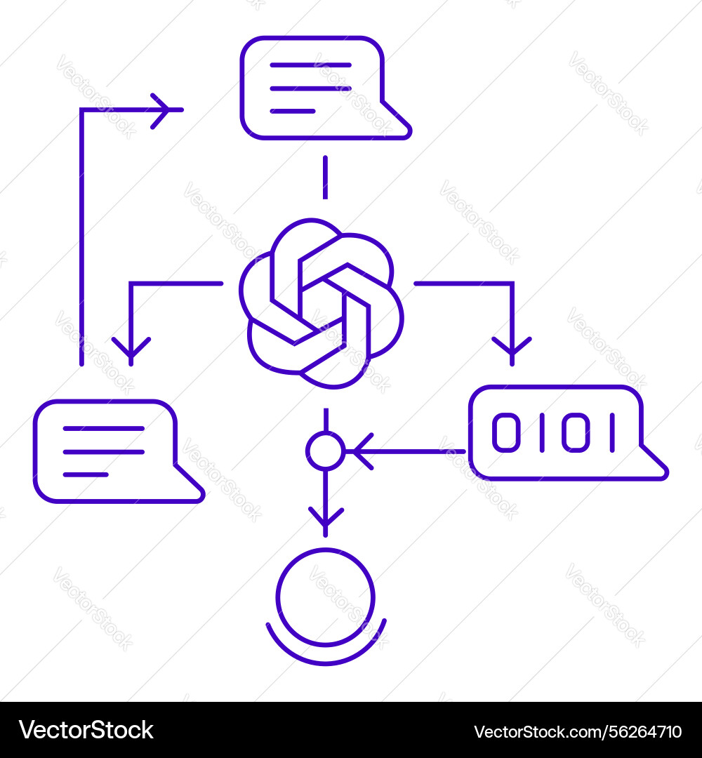 Text generation chatgpt ai model icon design Text generation chatgpt ai model icon design vector image