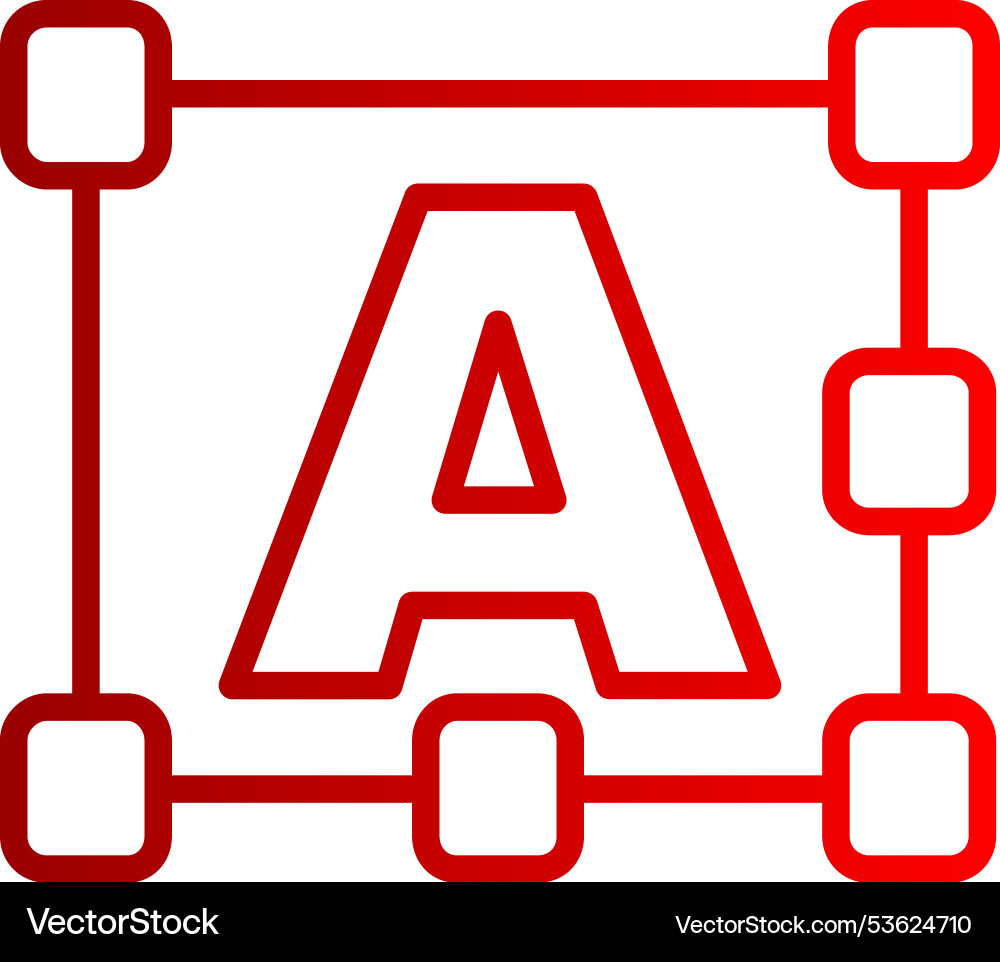 Text line gradient icon Vector Image