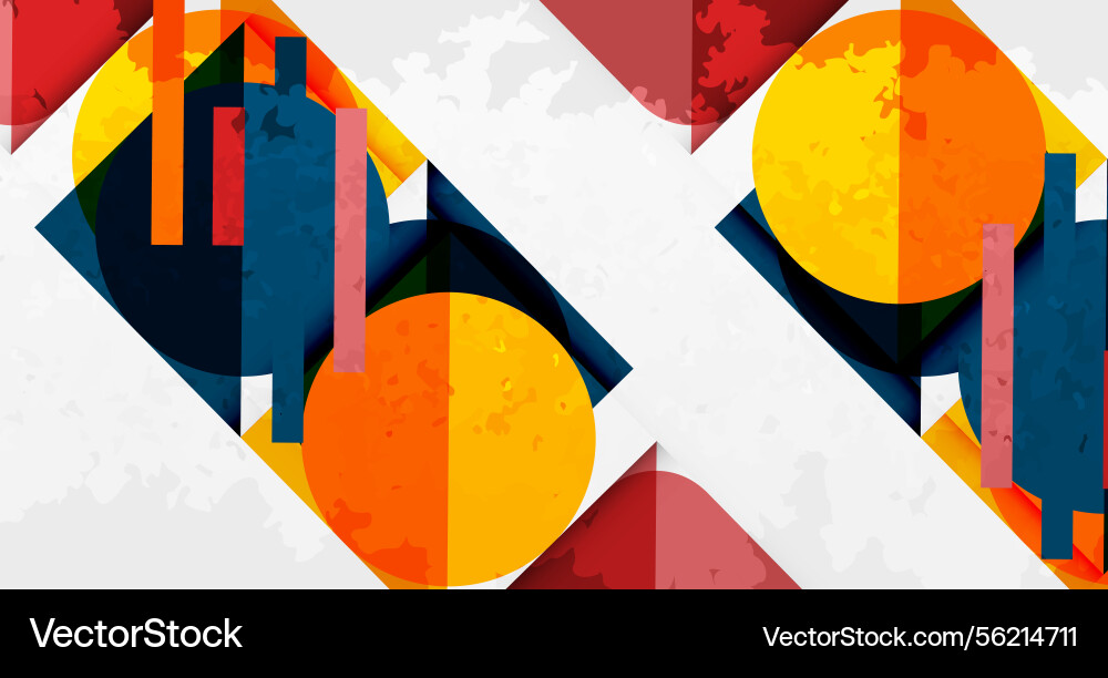 Abstract geometric composition overlapping shapes Abstract geometric composition overlapping shapes Vector Image