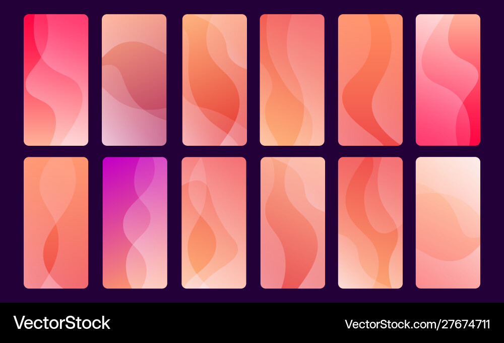 Abstract Red Screen Patterns vector image
