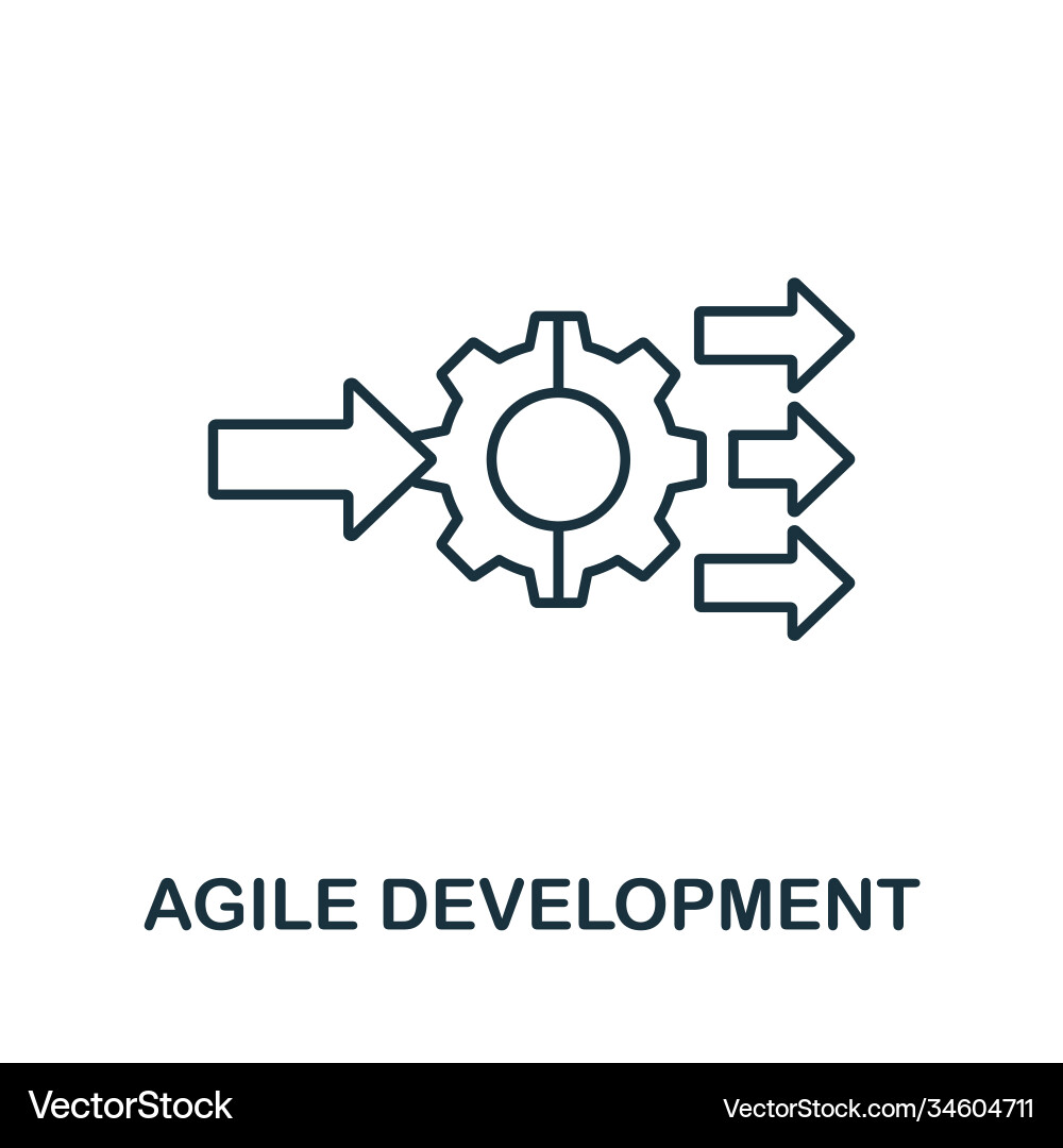 Agile Entwicklungslinie Symbol einfaches Element von Agile Entwicklungslinie Symbol einfaches Element von vektorbild