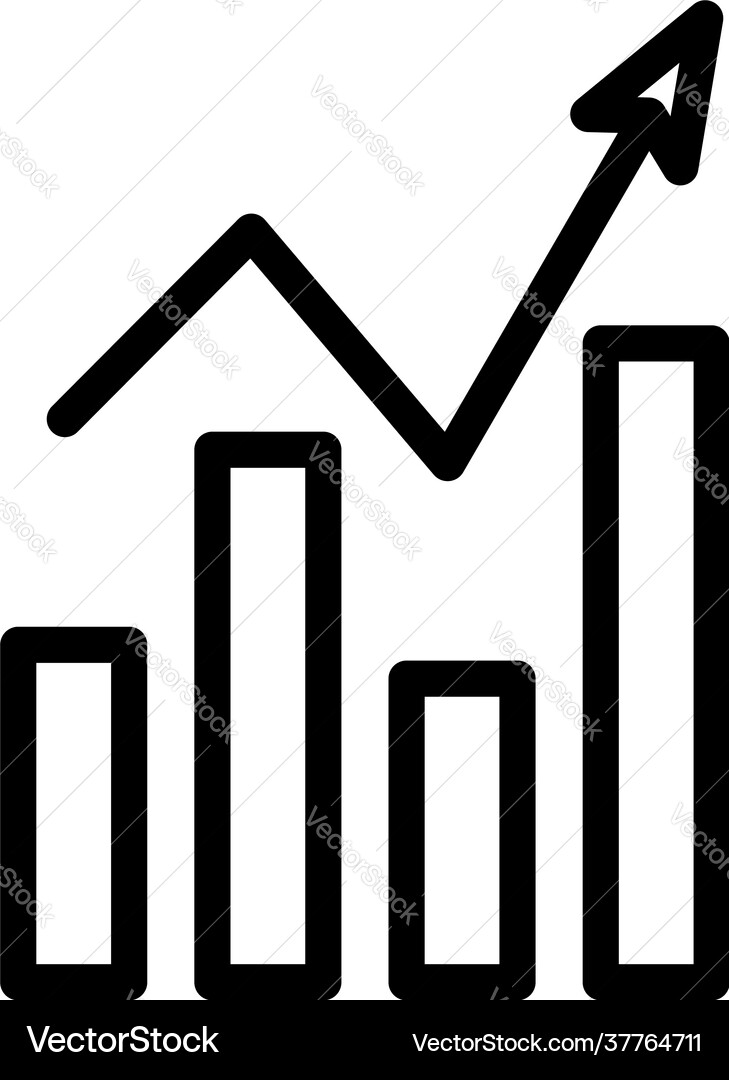 Analytics chart icon Analytics chart icon vector image