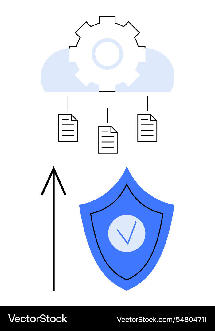 Cloud-Speicher-Sicherheitssystem mit verschlüsselten Daten Cloud-Speicher-Sicherheitssystem mit verschlüsselten Daten vektorbild