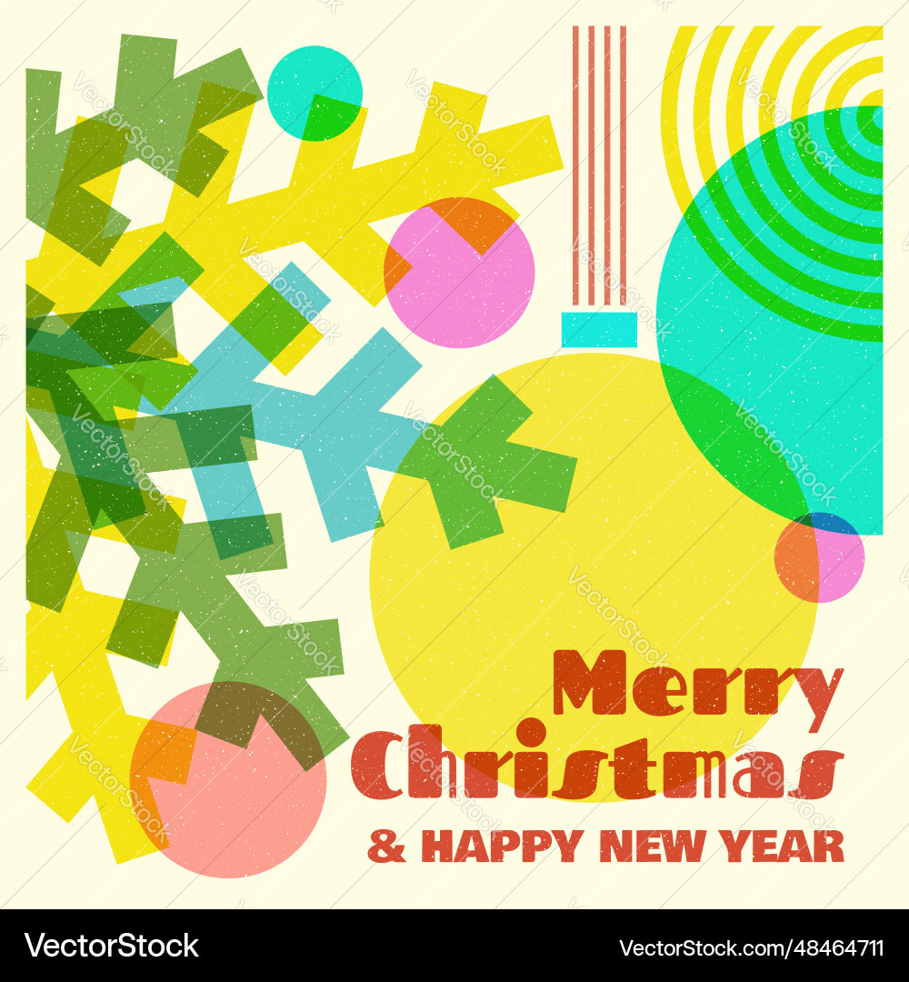Colorful geometric shape background in trendy riso Colorful geometric shape background in trendy riso vector image