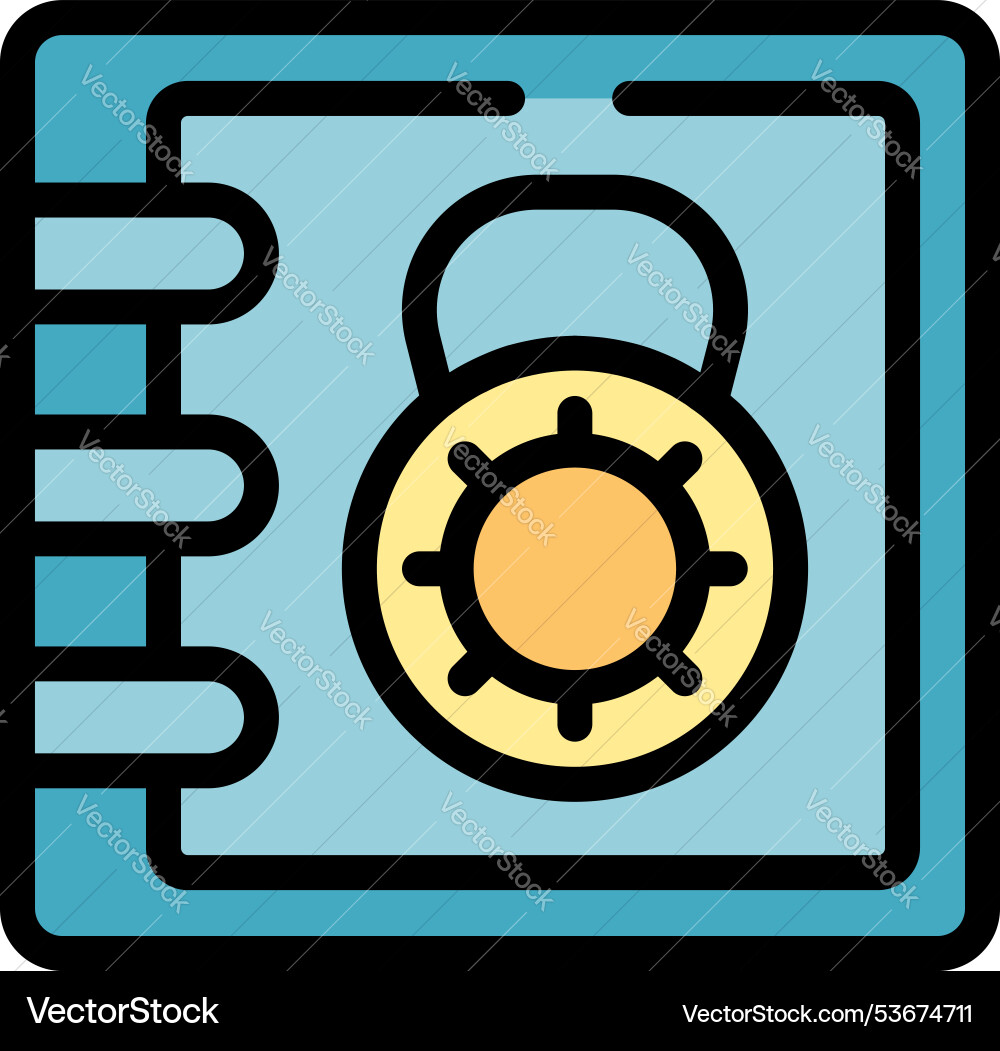 Diary with combination lock keeping secrets safe Diary with combination lock keeping secrets safe vector image