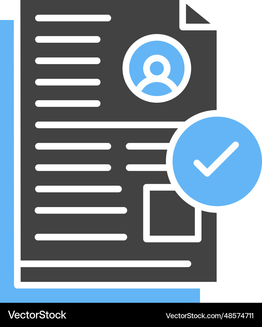 Document approved icon image Vector Image