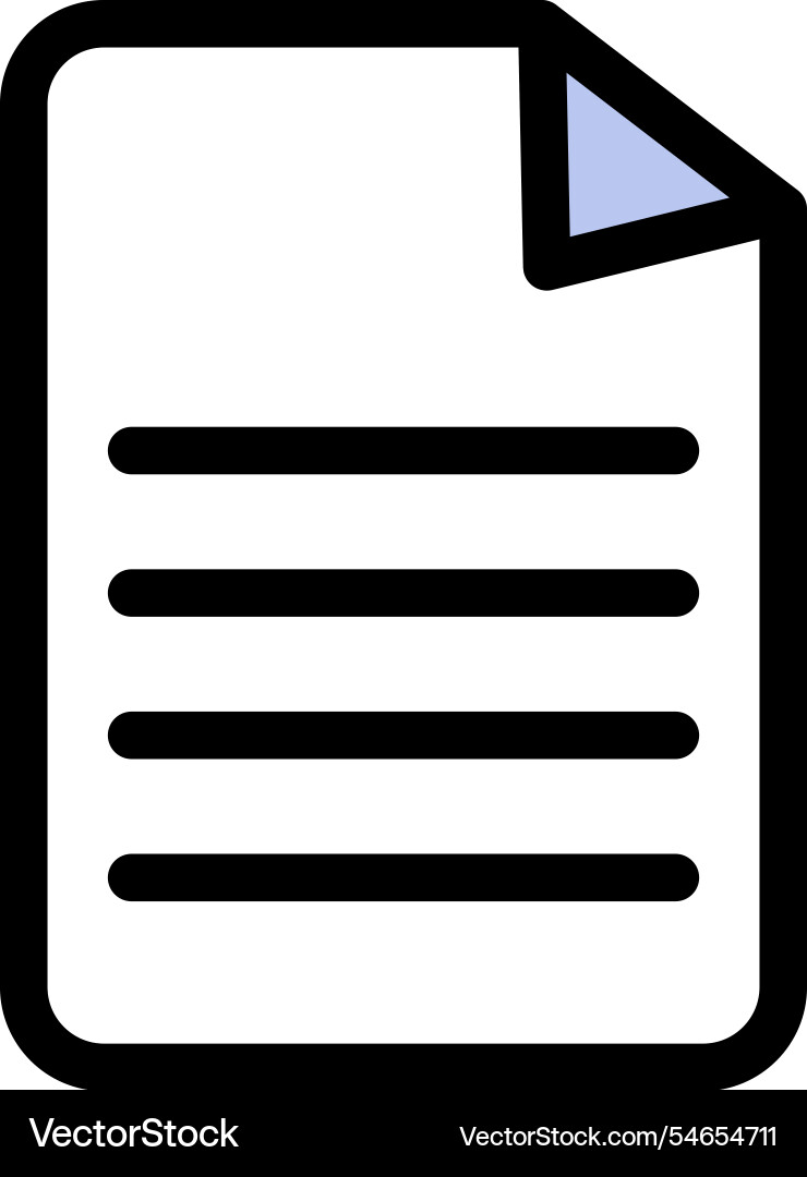 Document with written text icon symbol vector image