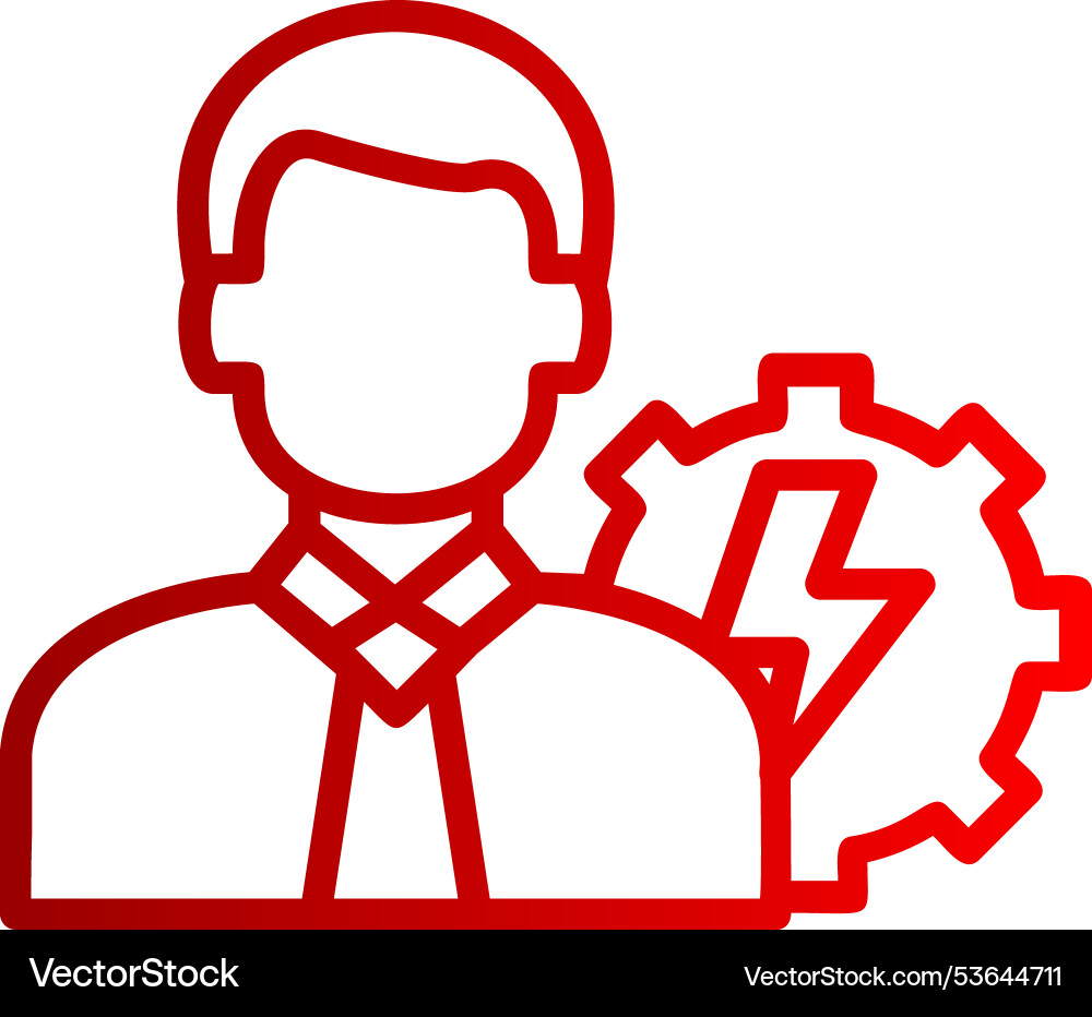Electrical engineer line gradient icon Vector Image