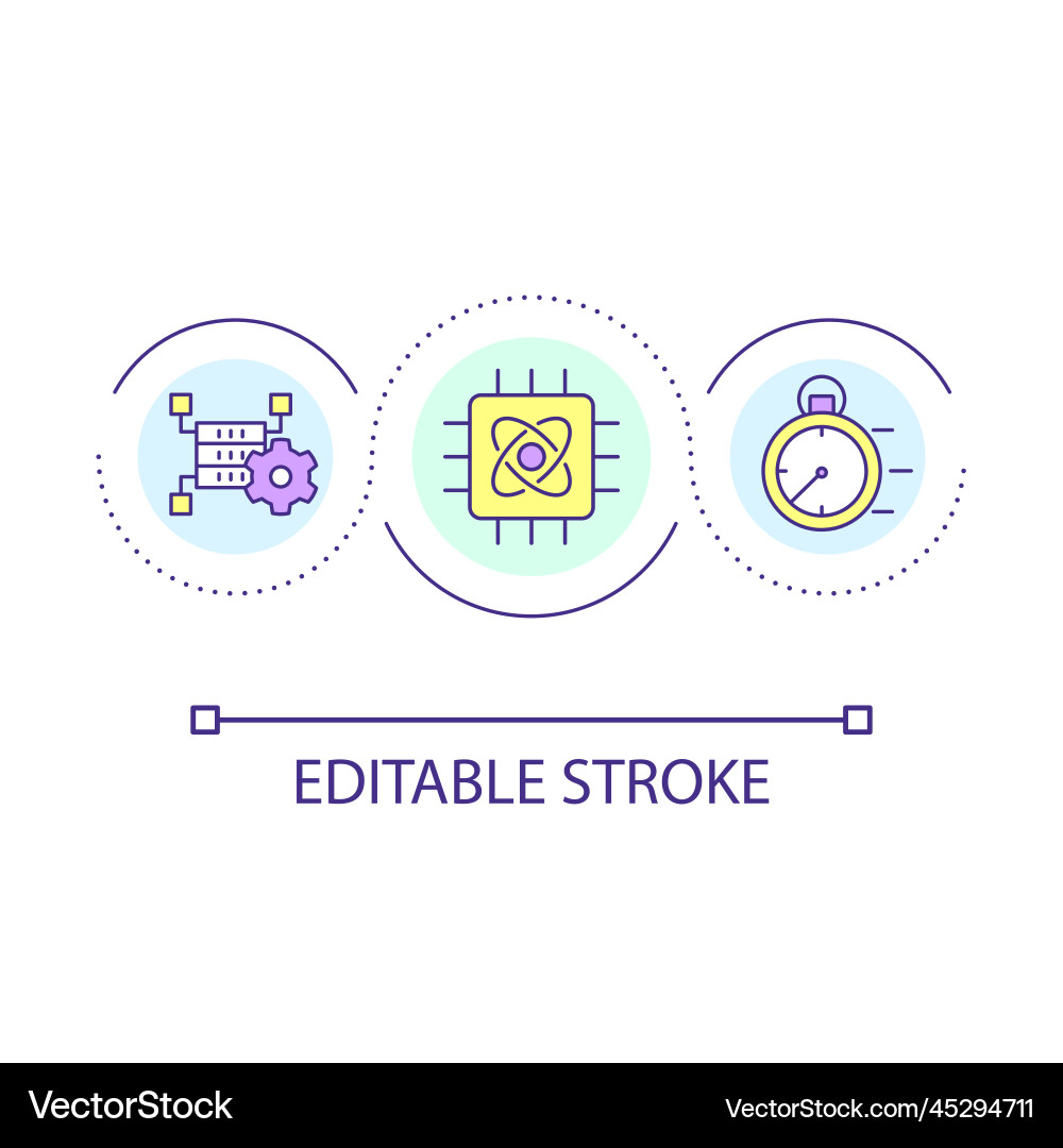 Emergency data analysis loop concept icon Emergency data analysis loop concept icon vector image