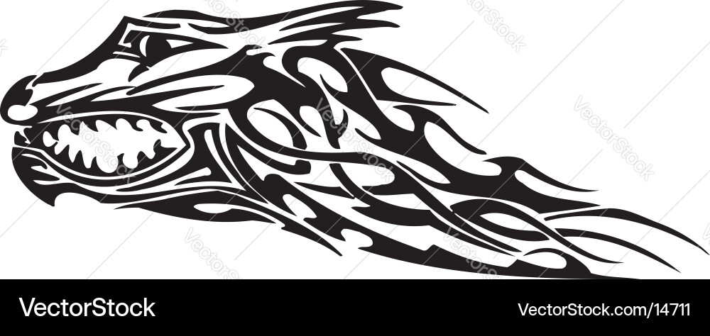 Flaming animal Vector Image