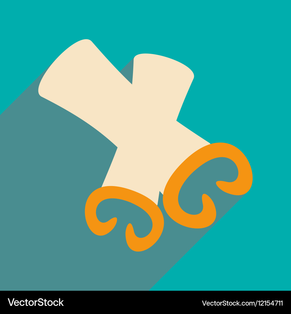 Flat with shadow icon and mobile application Vector Image