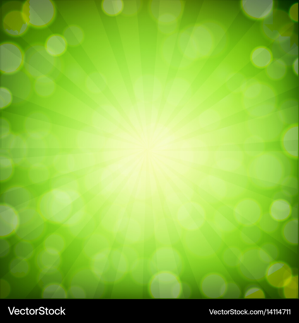 Green Bokeh Gradient Background Vector Image