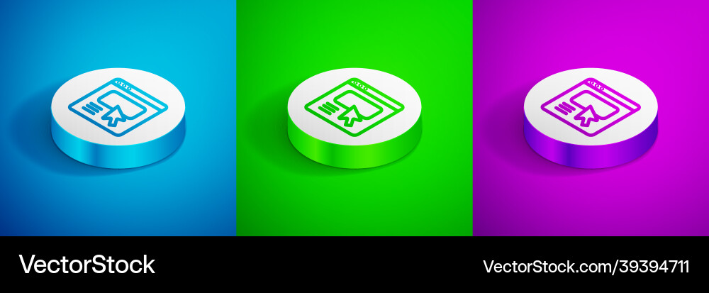 Isometric line ui or ux design icon isolated Isometric line ui or ux design icon isolated vector image