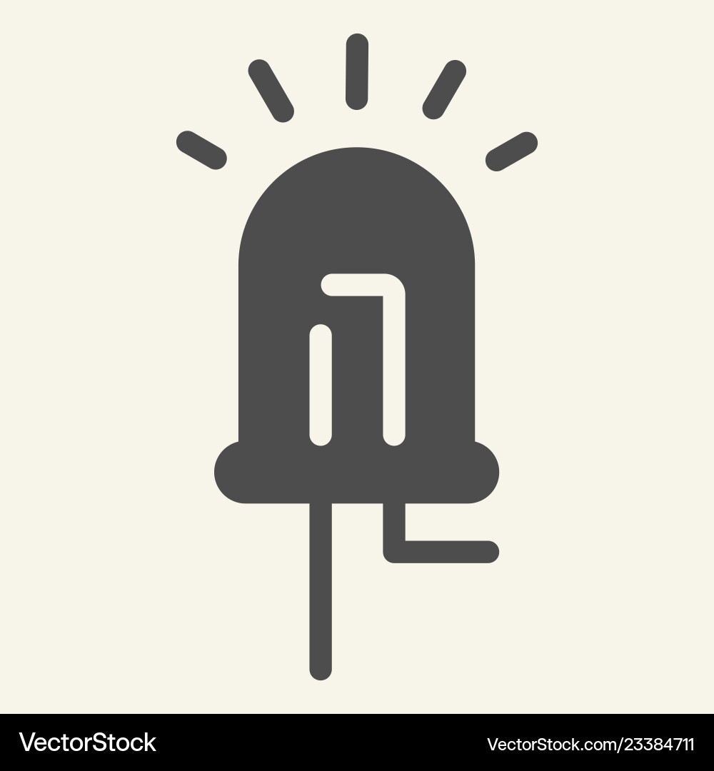 Light emitting diode solid icon led Light emitting diode solid icon led vector image