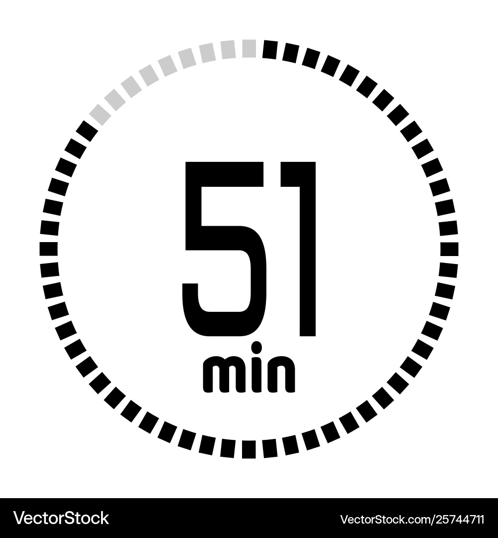 Minutes countdown timer Vector Image