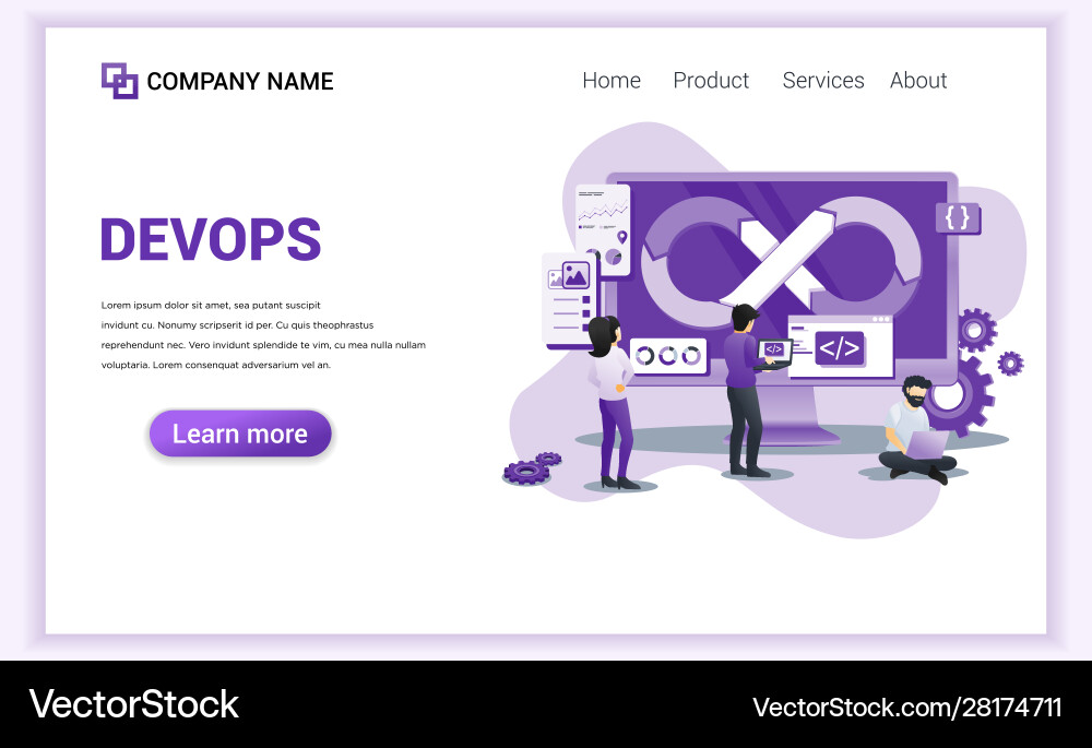 Modern flat design concept programmers at work Modern flat design concept programmers at work vector image