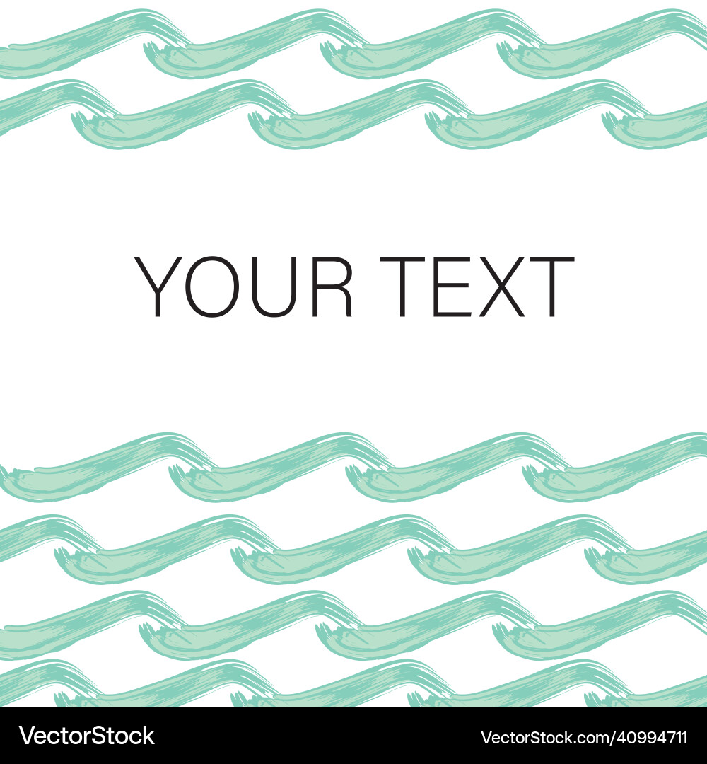 Ocean waves template with space for text Vector Image